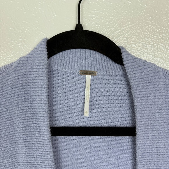 Free People Ottoman Chunky Oversize Cardigan Sweater Lilac Serenity Purple Small - Picture 6 of 8